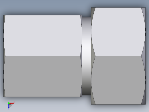 卡套式工业通用硬管接头EO_Swivel_connector_GAI18LR71俯视缩略图