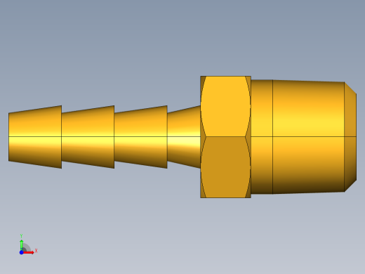 倒齿式工业管接头Hose Barb to Male Pipe 125HB-3-2前视缩略图