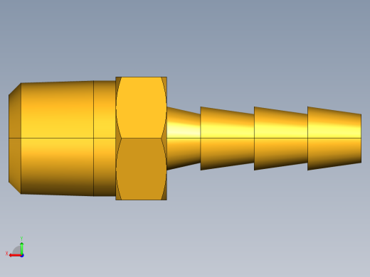 倒齿式工业管接头Hose Barb to Male Pipe 125HB-3-2后视缩略图