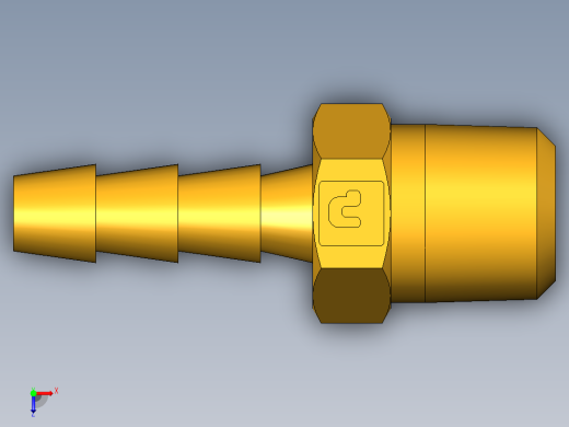 倒齿式工业管接头Hose Barb to Male Pipe 125HB-3-2俯视缩略图