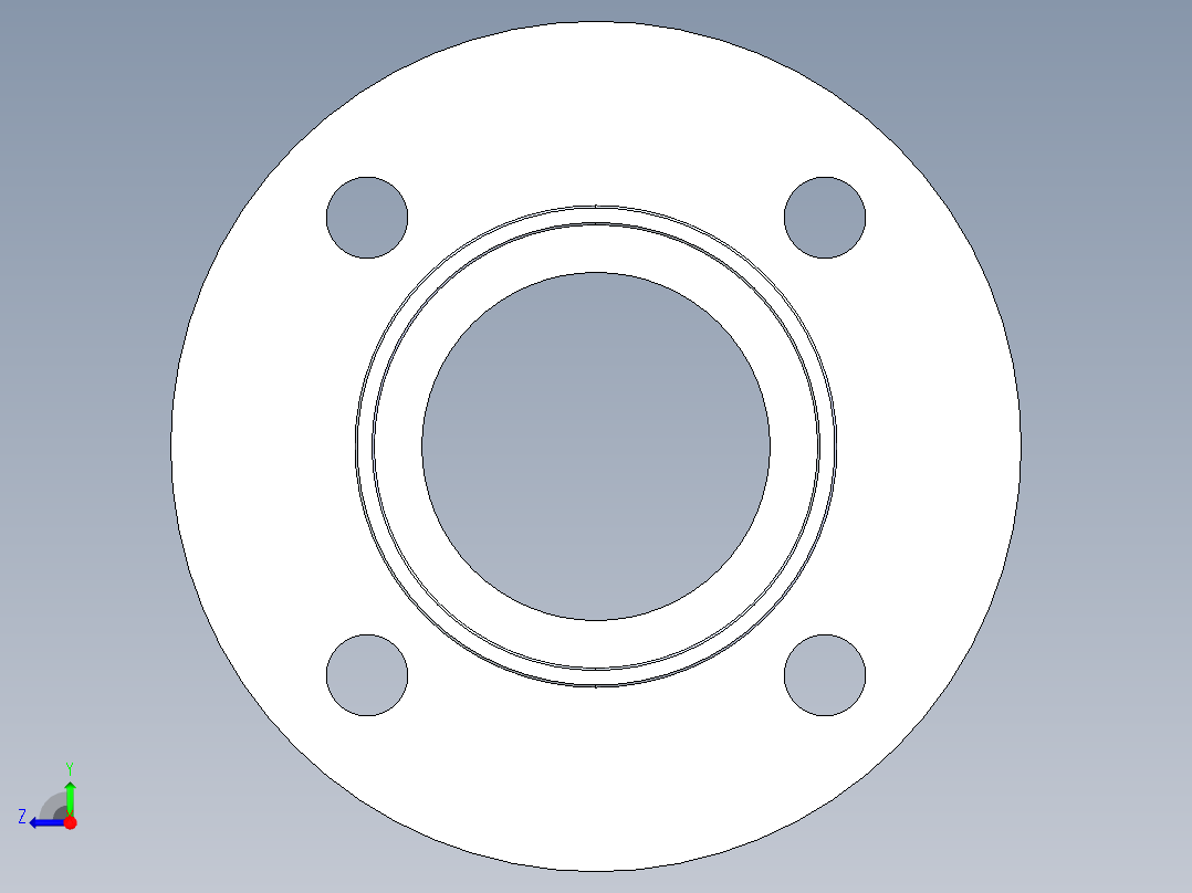 船舶管路系统S22_SeaDrainPLUS_Flange150Solid-S_37E169203_3in Sea Drain Plus - Flange 150lb Solid - S右视图