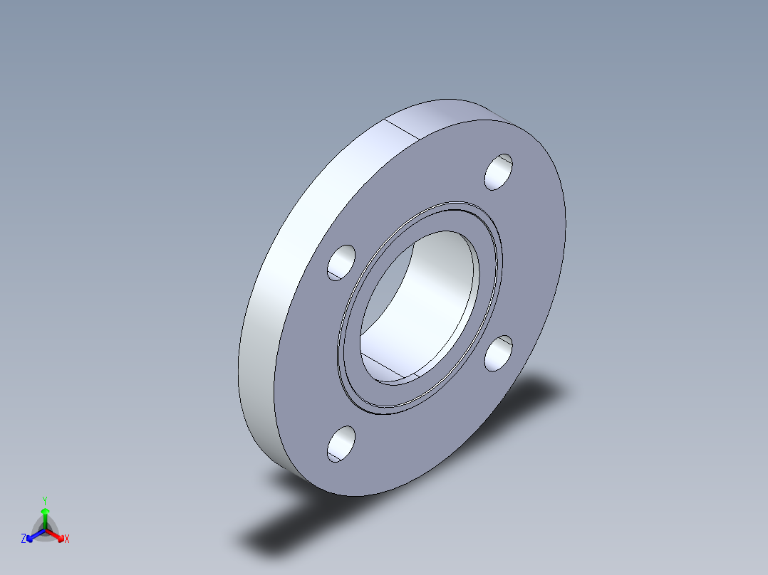 船舶管路系统S22_SeaDrainPLUS_Flange150Solid-S_37E169203_3in Sea Drain Plus - Flange 150lb Solid - S正等轴测图