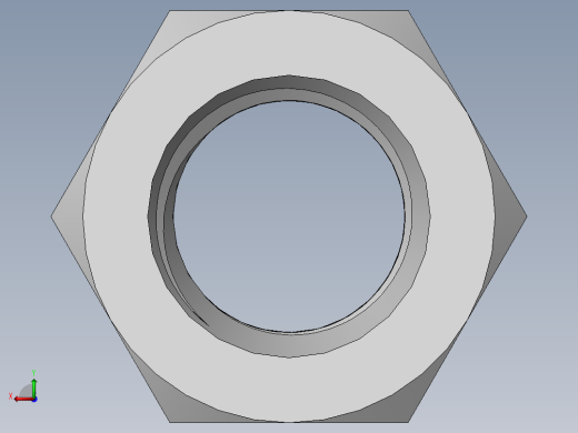 DIN 934 螺母-M27 Nut.SLDPRT后视缩略图