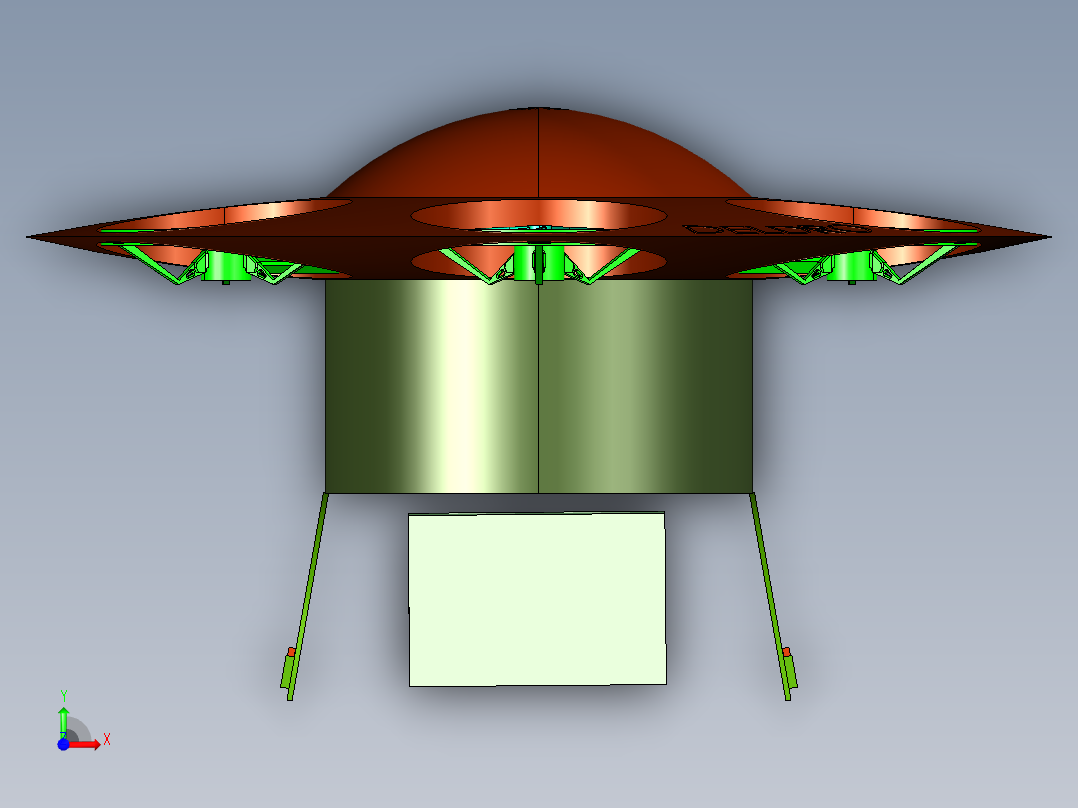 新型物流无人飞行器前视图