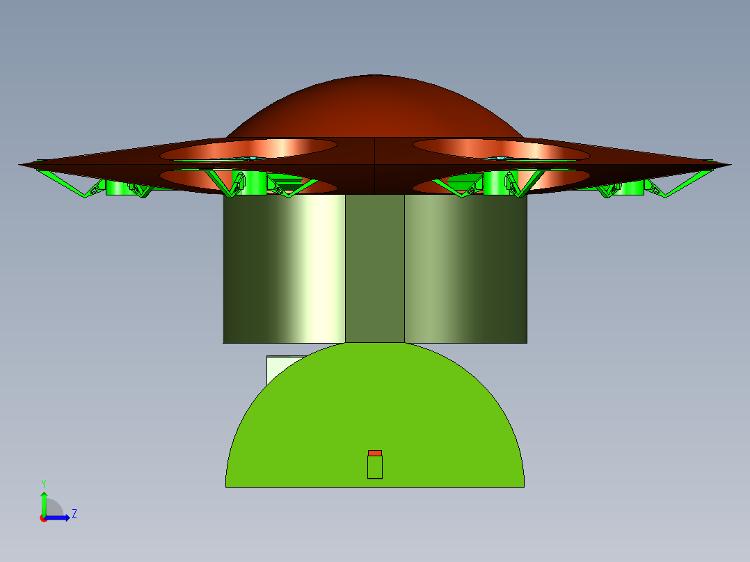 新型物流无人飞行器左视图