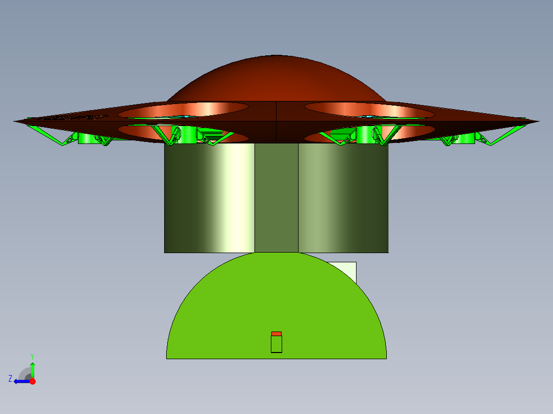 新型物流无人飞行器右视图