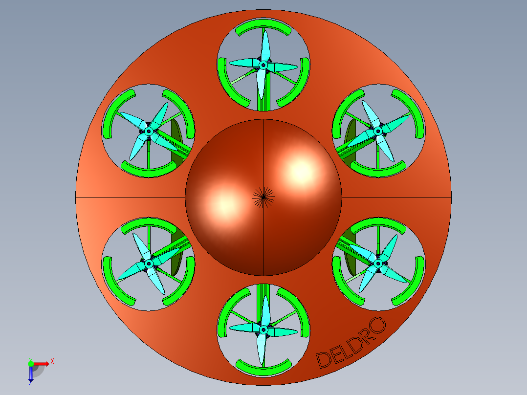 新型物流无人飞行器俯视图