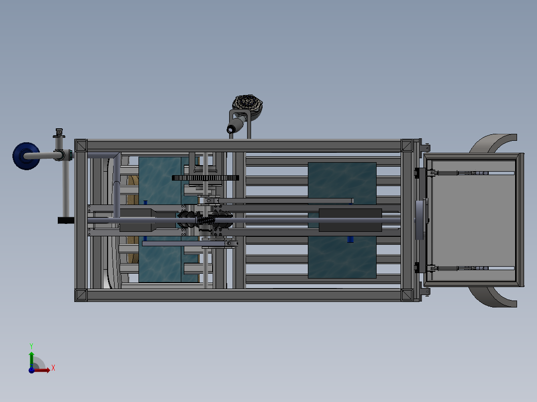 洗澡椅自动洗澡机三维SW模型+CAD图纸==719637==400前视图