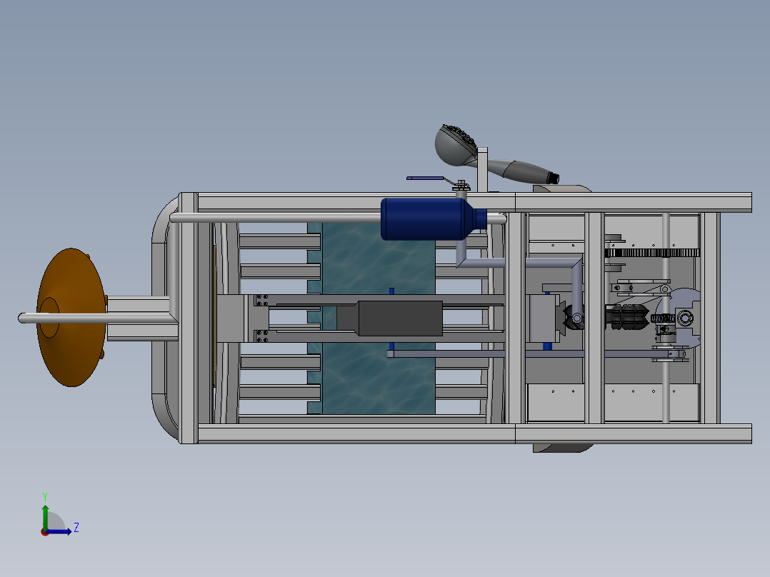 洗澡椅自动洗澡机三维SW模型+CAD图纸==719637==400左视图