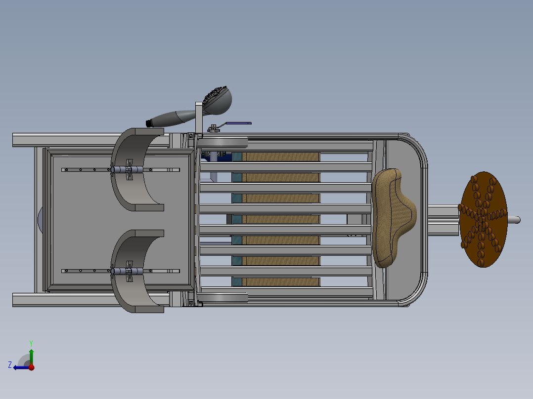 洗澡椅自动洗澡机三维SW模型+CAD图纸==719637==400右视图