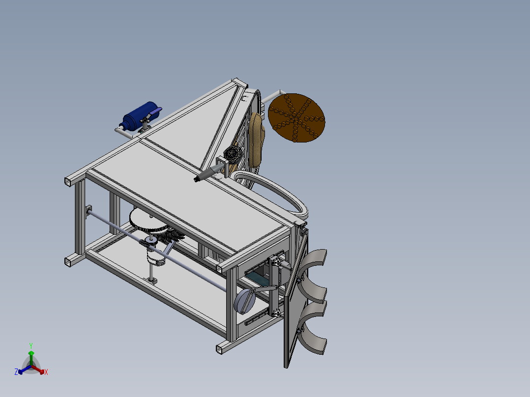 洗澡椅自动洗澡机三维SW模型+CAD图纸==719637==400正等轴测图