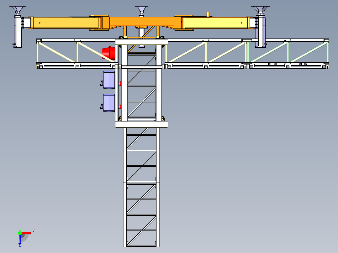 Lifting machine提升机构提升支架式俯视图