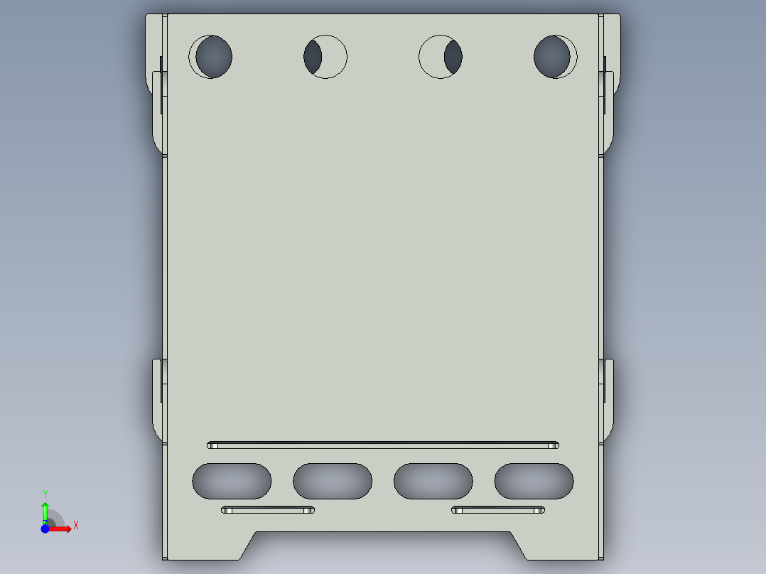 可拆卸钣金烧烤炉子前视图