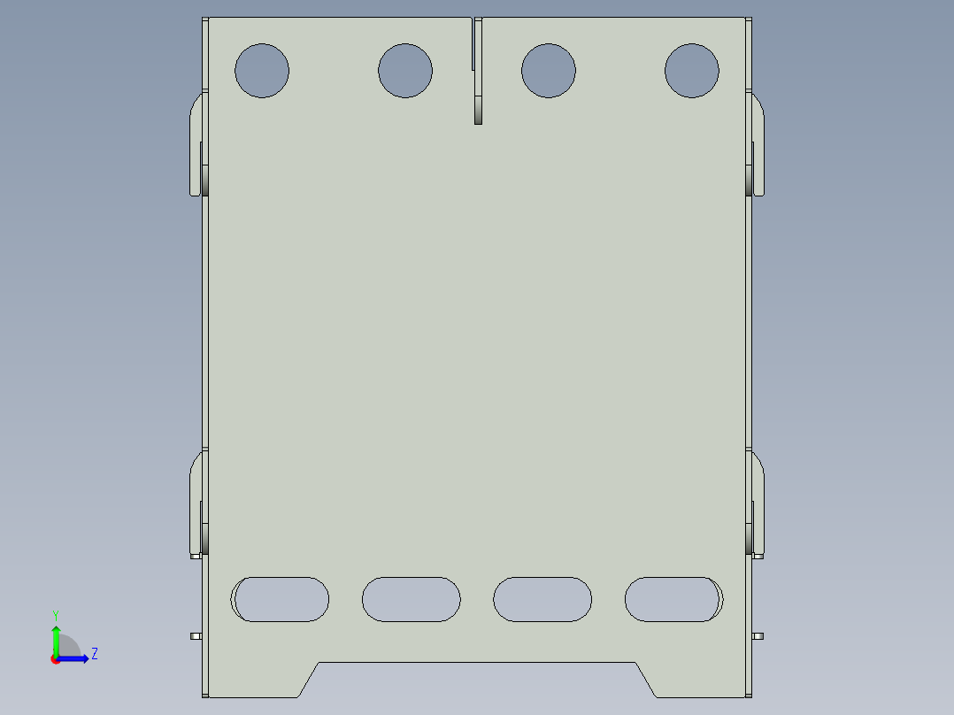可拆卸钣金烧烤炉子左视图