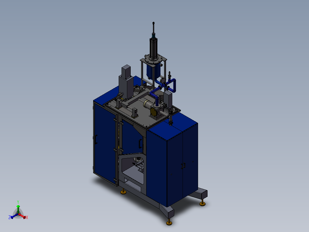 馅料小袋人造黄油机sw18正等轴测图
