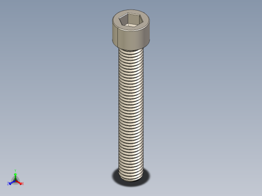 Screw_DIN_912_M12x80F_A2.STEP公制内六角螺钉