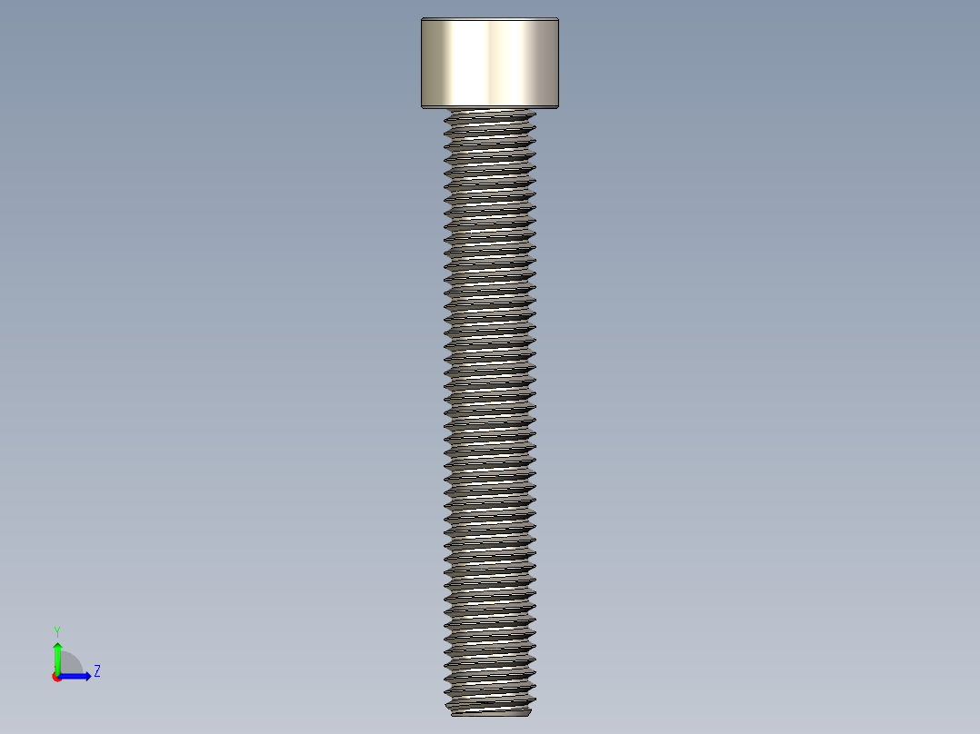 Screw_DIN_912_M12x80F_A2.STEP公制内六角螺钉左视图