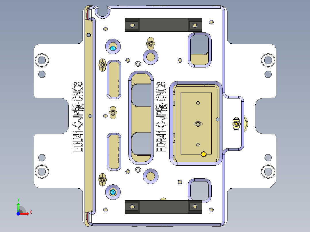EDB41-C笔记本CNC工装夹具三维模型-JP版-CNC8-181204前视图