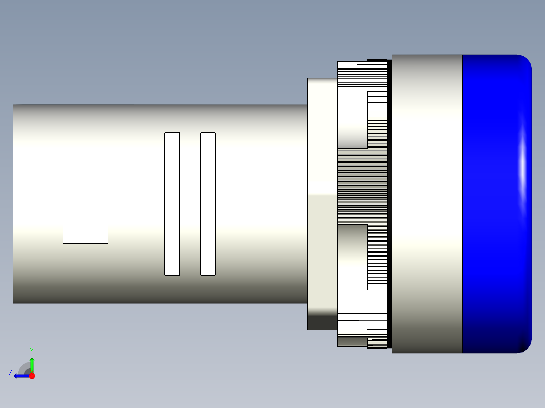 德力西电气LD11-22D纯蓝右视图