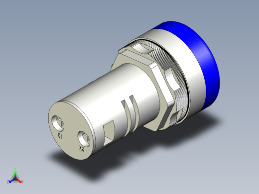 德力西电气LD11-22D纯蓝正等轴测缩略图