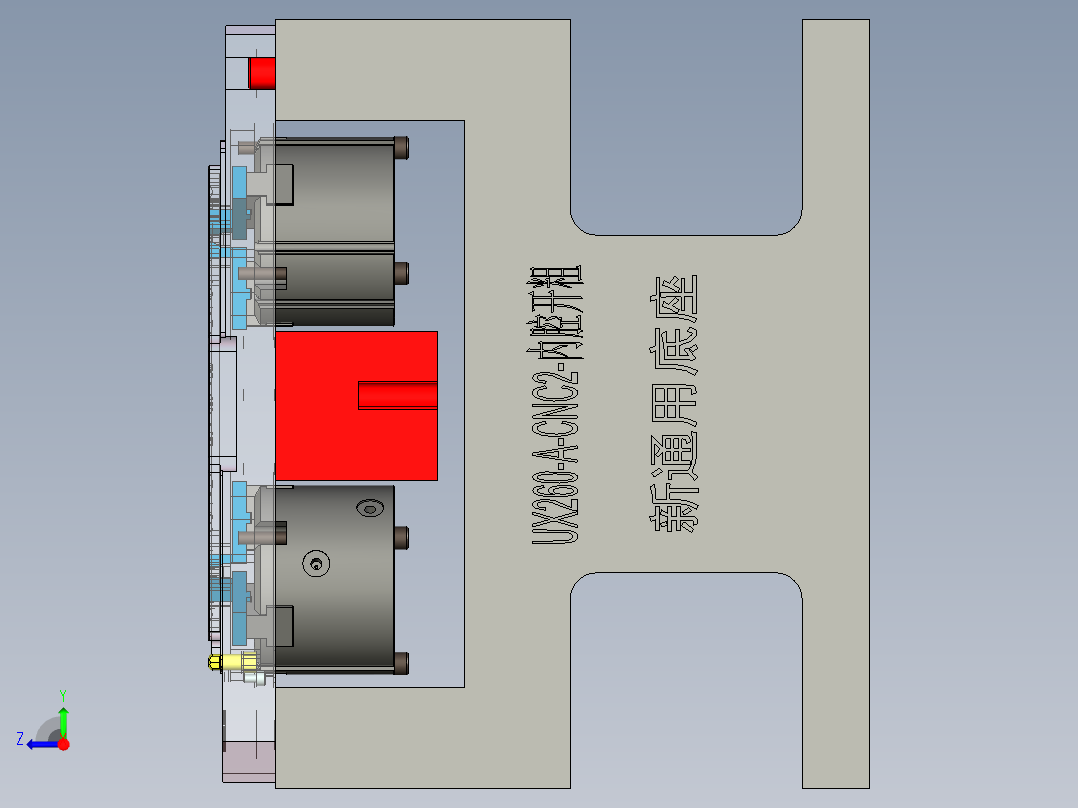 UX260-A笔记本CNC工装夹具三维模型-CNC3-20200403右视图