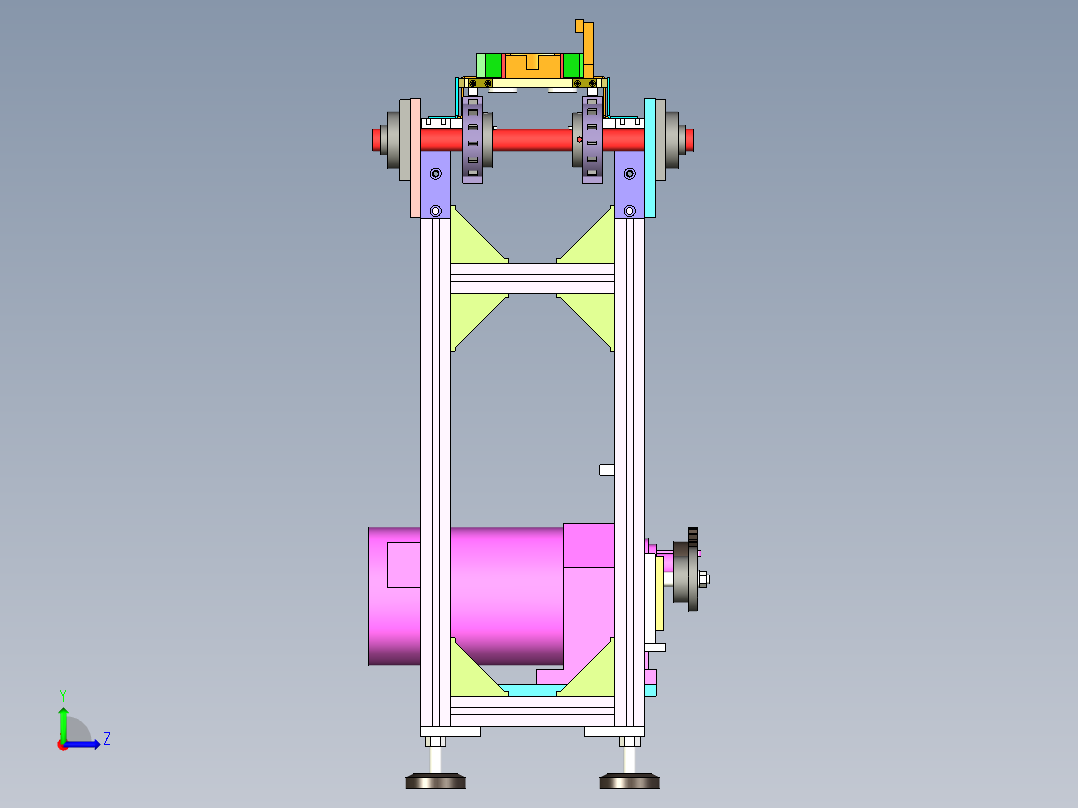多冶具输送线设计左视图