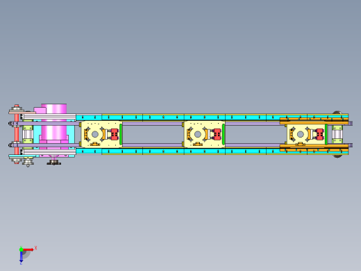 多冶具输送线设计俯视缩略图