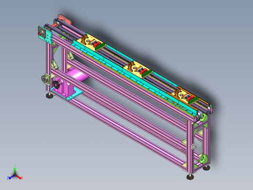 多冶具输送线设计正等轴测缩略图