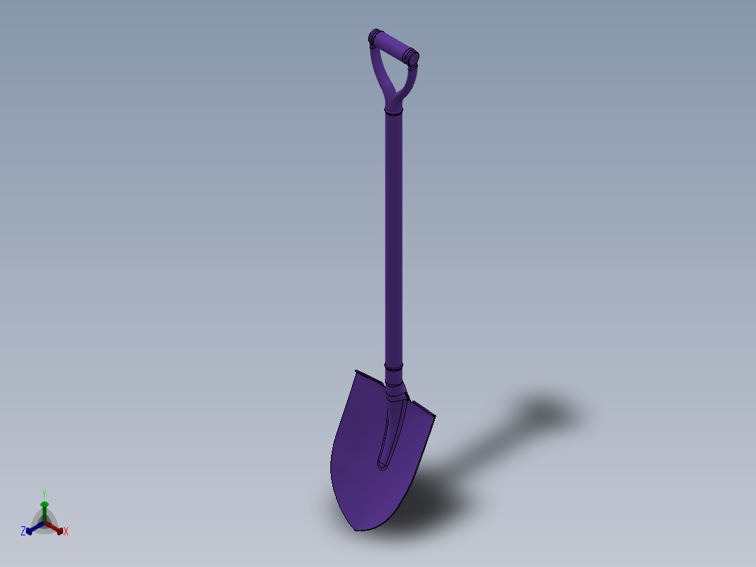 铲子(13)正等轴测图