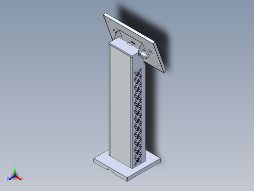 控制台 操作台kiosk-monitor-1832-模型格式为 stp