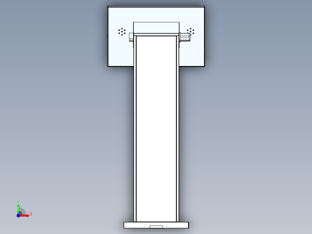 控制台 操作台kiosk-monitor-1832-模型格式为 stp前视图