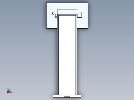 控制台 操作台kiosk-monitor-1832-模型格式为 stp前视缩略图