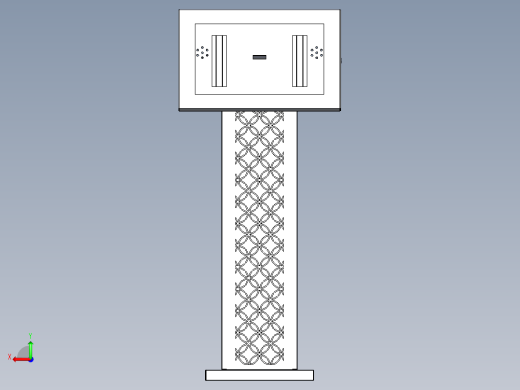 控制台 操作台kiosk-monitor-1832-模型格式为 stp后视缩略图