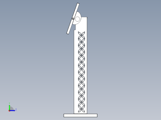 控制台 操作台kiosk-monitor-1832-模型格式为 stp左视缩略图