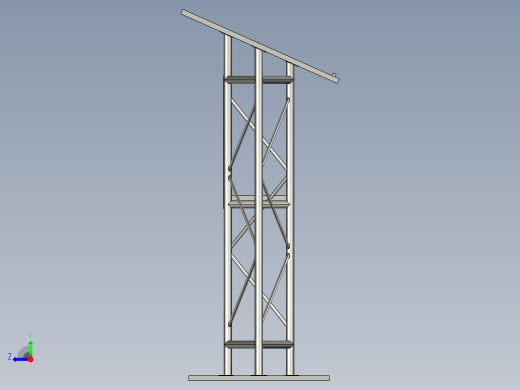 讲坛高架操纵台3D模型图纸 STEP格式右视缩略图
