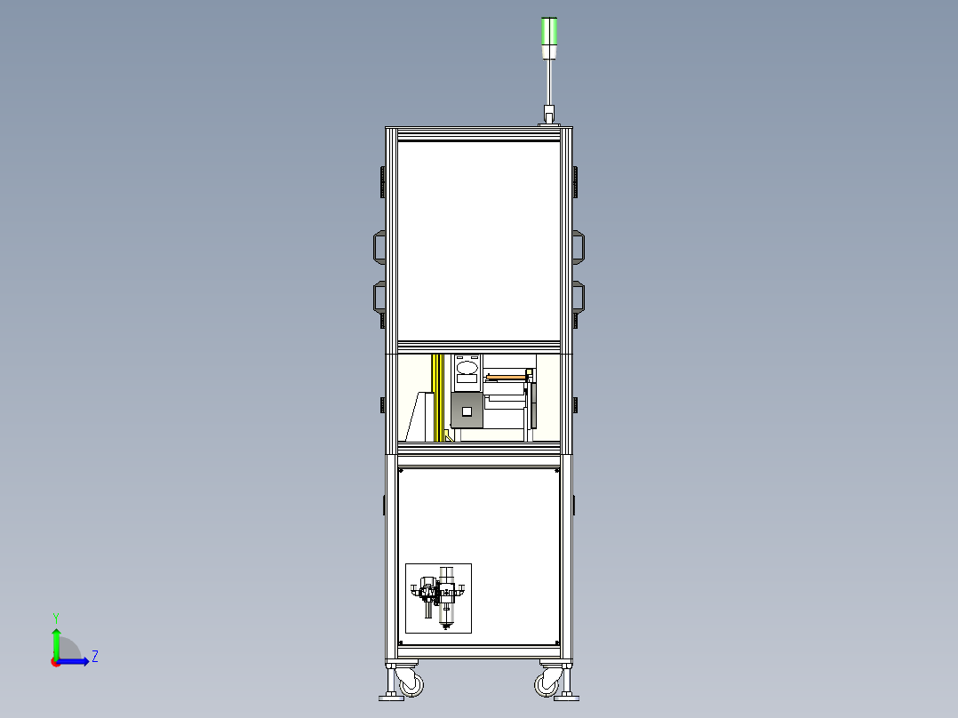 光伏板组件贴标机左视图