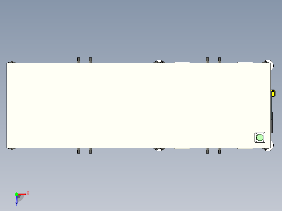 光伏板组件贴标机俯视图