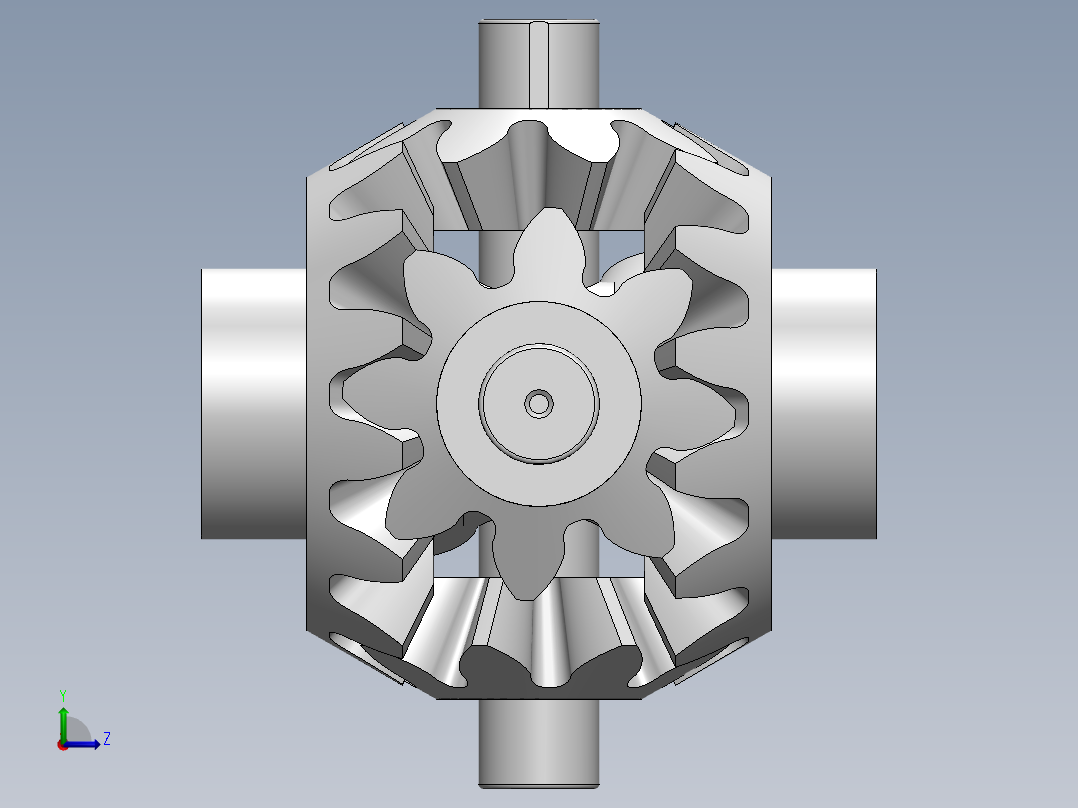 差速器十字轴左视图