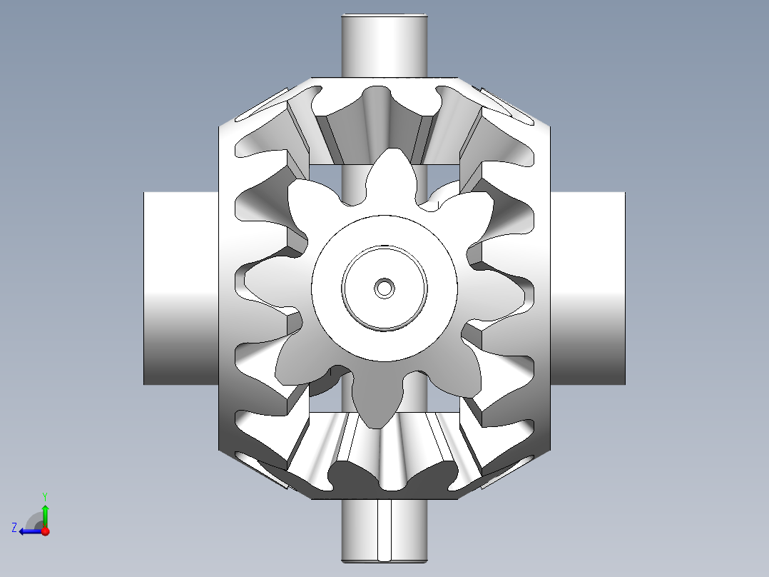 差速器十字轴右视图
