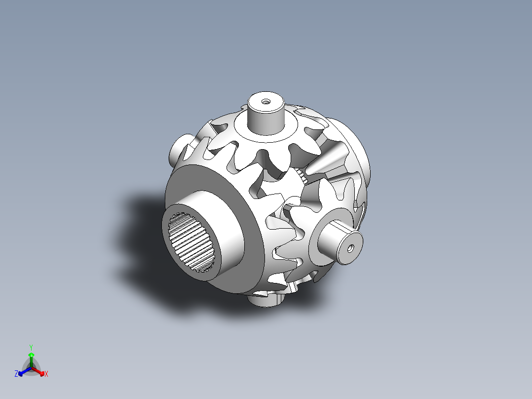 差速器十字轴正等轴测图