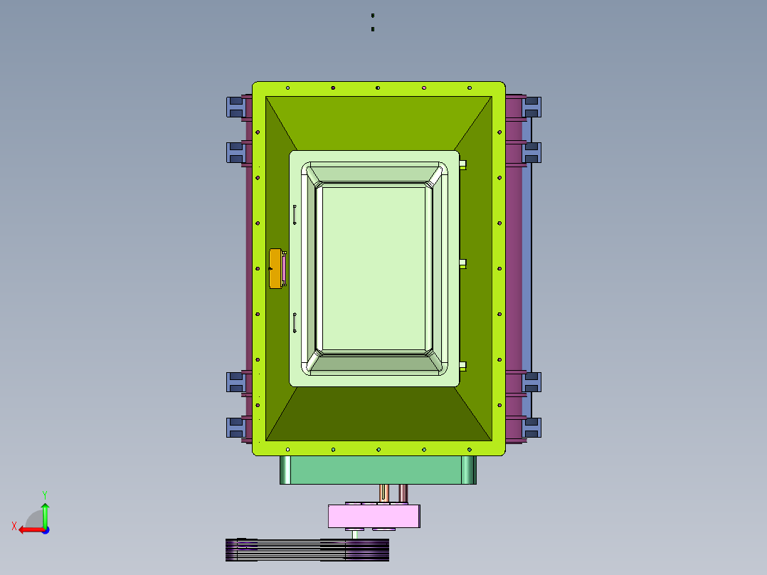 高分子材料生产用混料机后视图