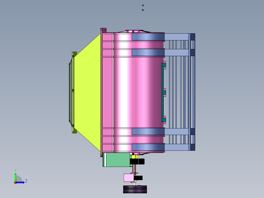 高分子材料生产用混料机左视图