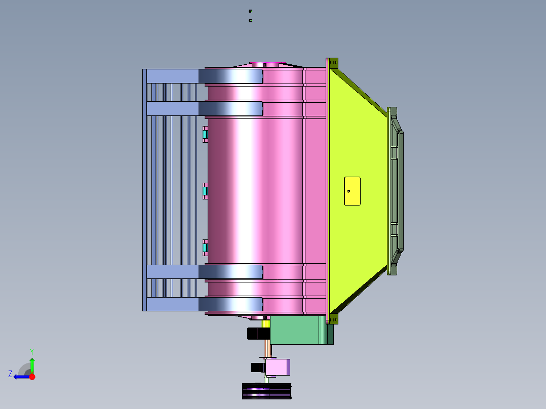 高分子材料生产用混料机右视图