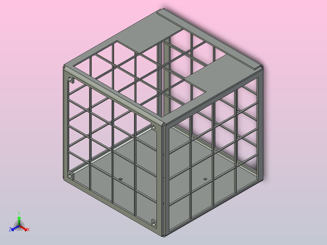 Golight射灯的保护性钢制灯架- 1-8 CNC加工-粉末涂层-预钻孔防爆主视图