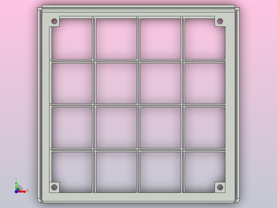 Golight射灯的保护性钢制灯架- 1-8 CNC加工-粉末涂层-预钻孔防爆前视图