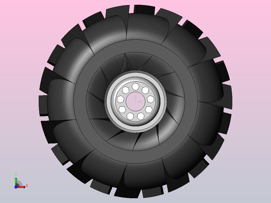 迷你轮胎前视图