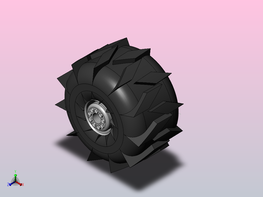 迷你轮胎正等轴测图