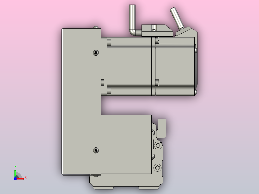 MT75BT半封闭皮带滑台[MT75BT.L80.1000.LU.P40.C3]前视图