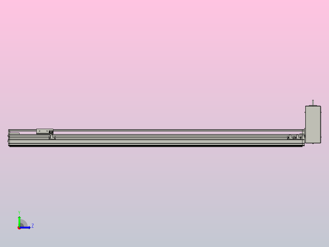 MT75BT半封闭皮带滑台[MT75BT.L80.1000.LU.P40.C3]左视图