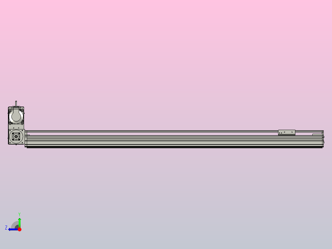 MT75BT半封闭皮带滑台[MT75BT.L80.1000.LU.P40.C3]右视图